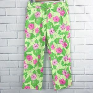 Lilly Pulitzer Floral Crop Pants 4 Capri Trousers